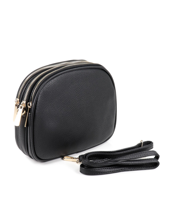 Mala Preta Feminina Oval Elegante