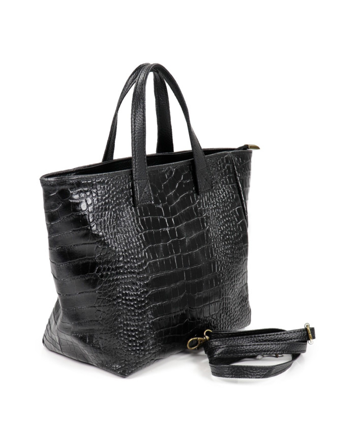 Black Women's Bag in Skin