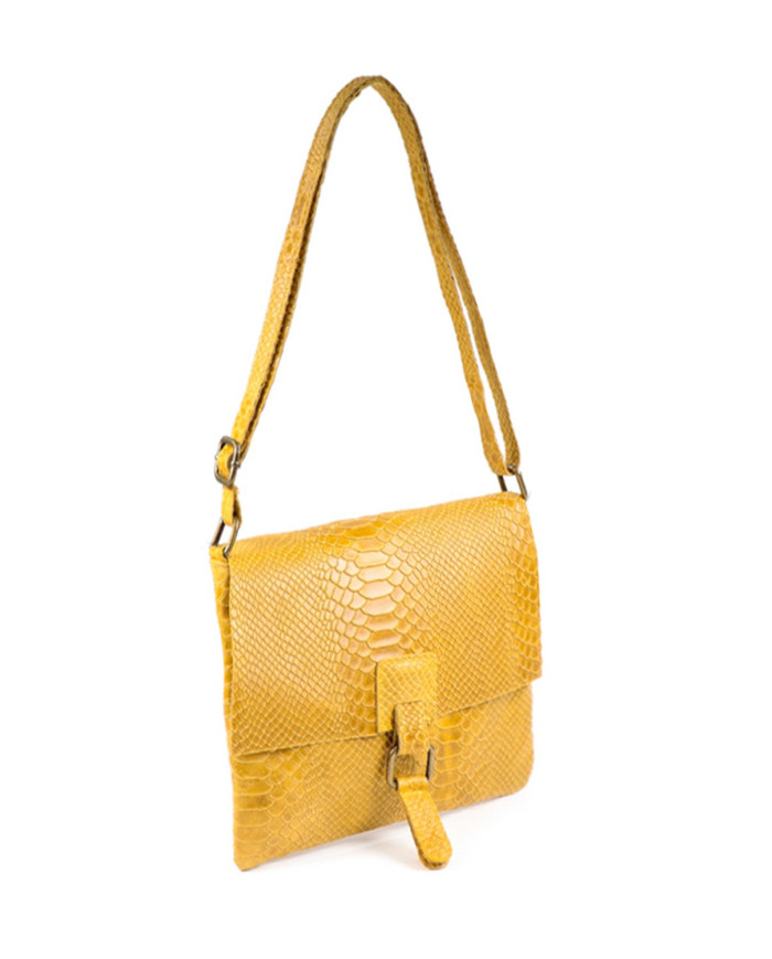 Women's Mustard Tiracolo in Skin