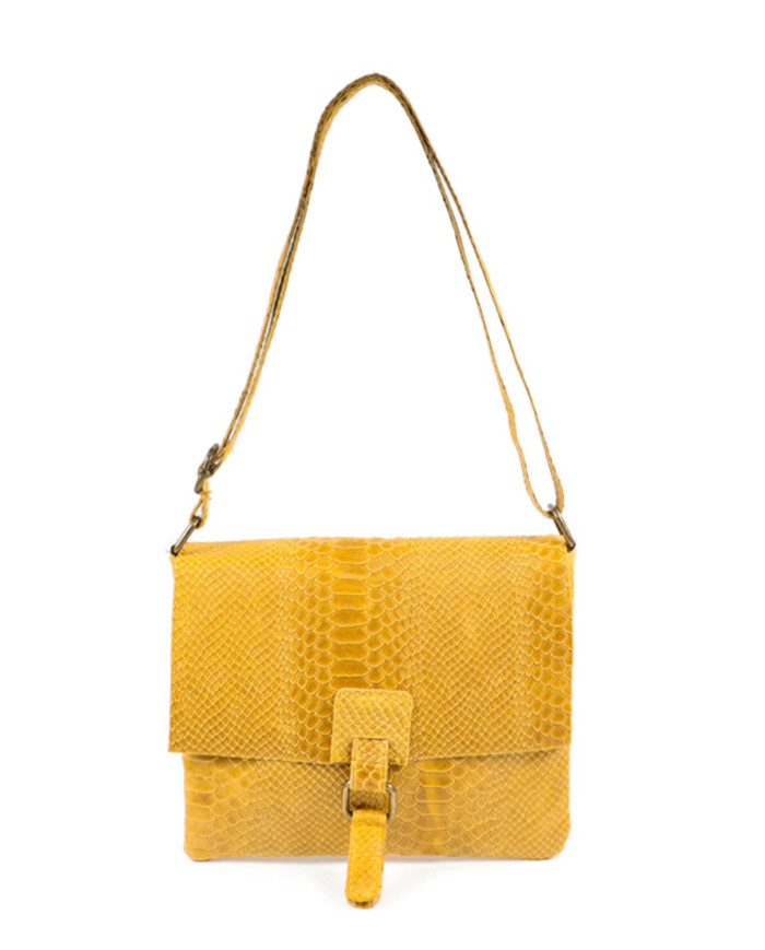 Women's Mustard Tiracolo in Skin