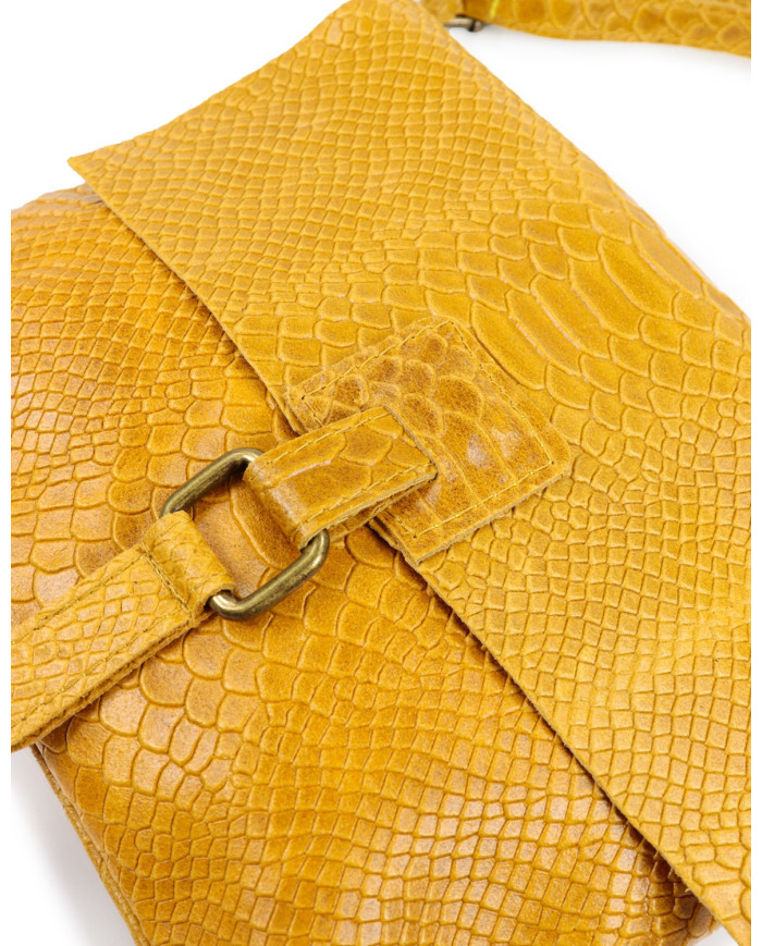 Women's Mustard Tiracolo in Skin