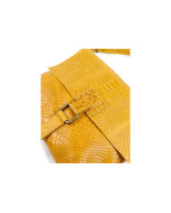 Women's Mustard Tiracolo in Skin