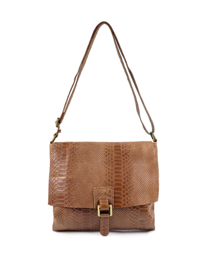 Women's Cognac Tiracolo in Skin