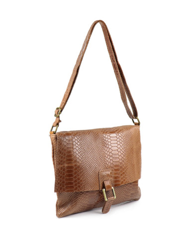 Cognac Tiracolo femenino en la piel