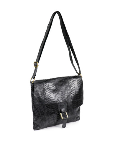 Black Women's Bag Tiracolo in Skin