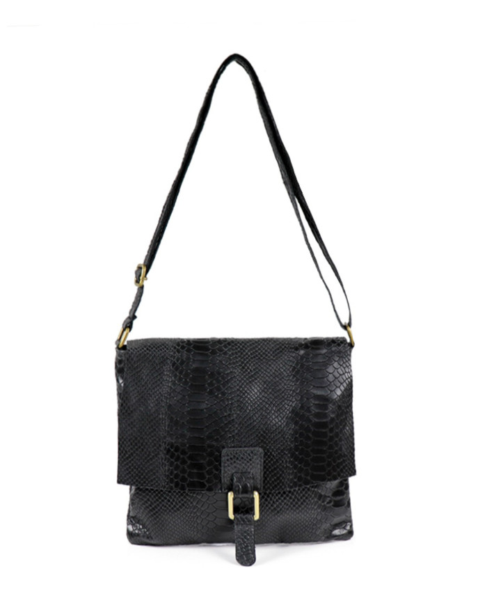 Black Women's Bag Tiracolo in Skin