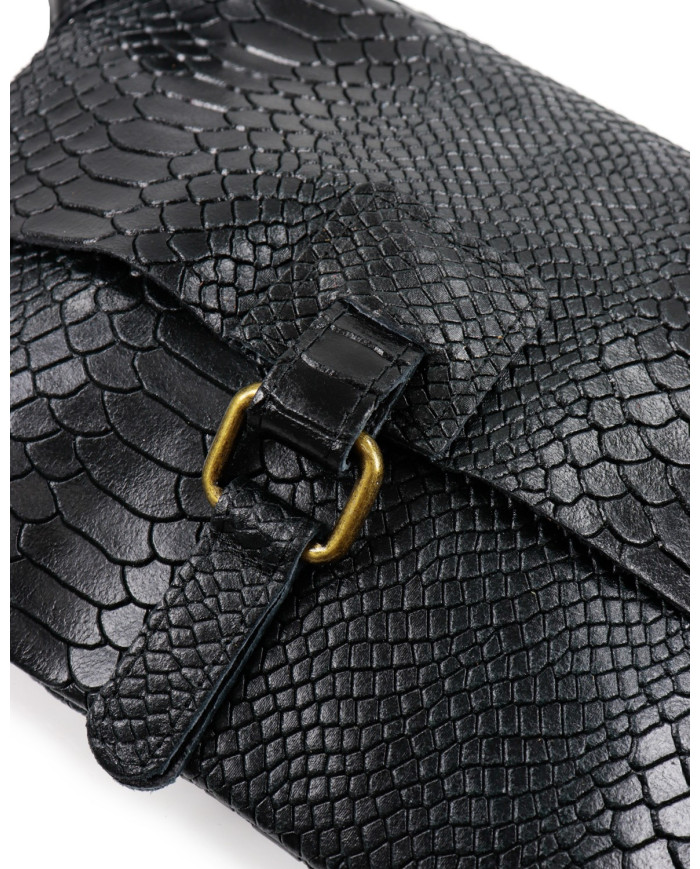 Black Women's Bag Tiracolo in Skin
