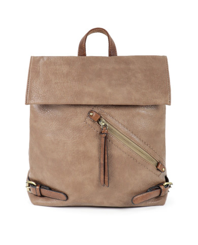 Mochila Taupe de Mulher Quadrada