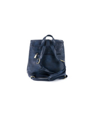 Mochila Azul de Mulher com Tachas