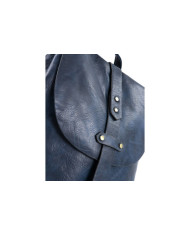 Mochila Azul de Mulher com Tachas