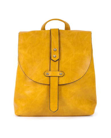 Mochila de mostaza para mujeres con Tachas