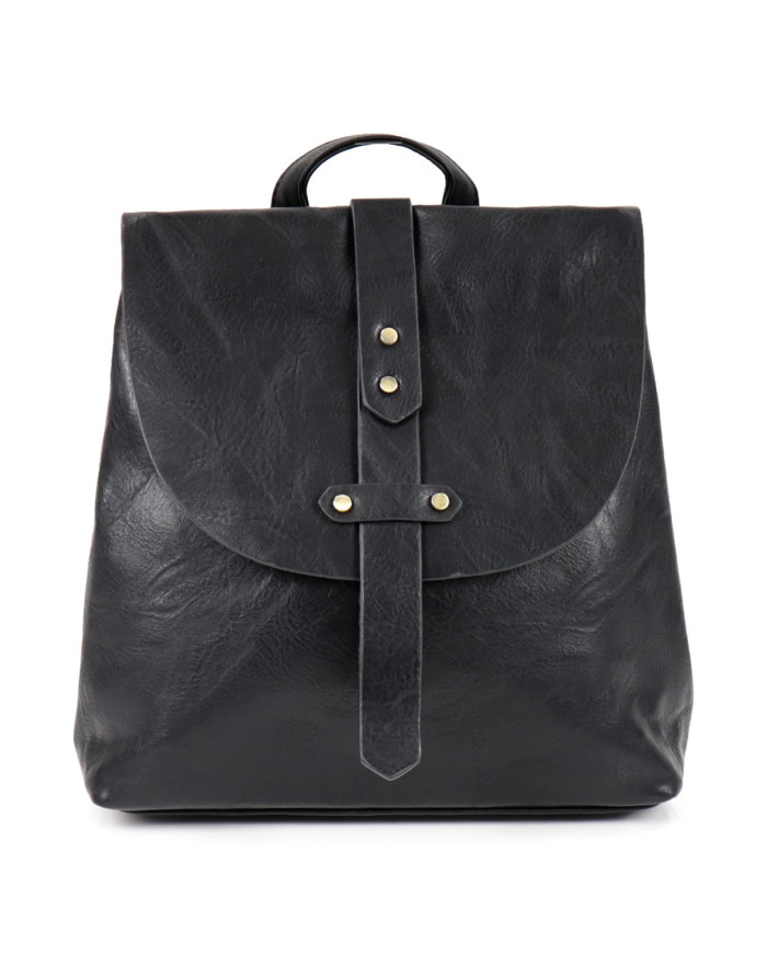 Mochila Preta de Mulher com Tachas