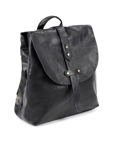 Women's Black Backpack with Tachas