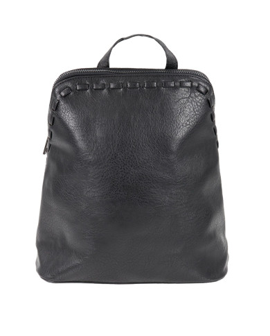 Mochila Preta Feminina com Fecho