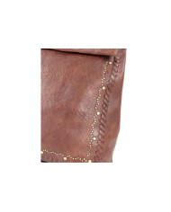 Mochila de mujer Cognac con Tachas en el frente