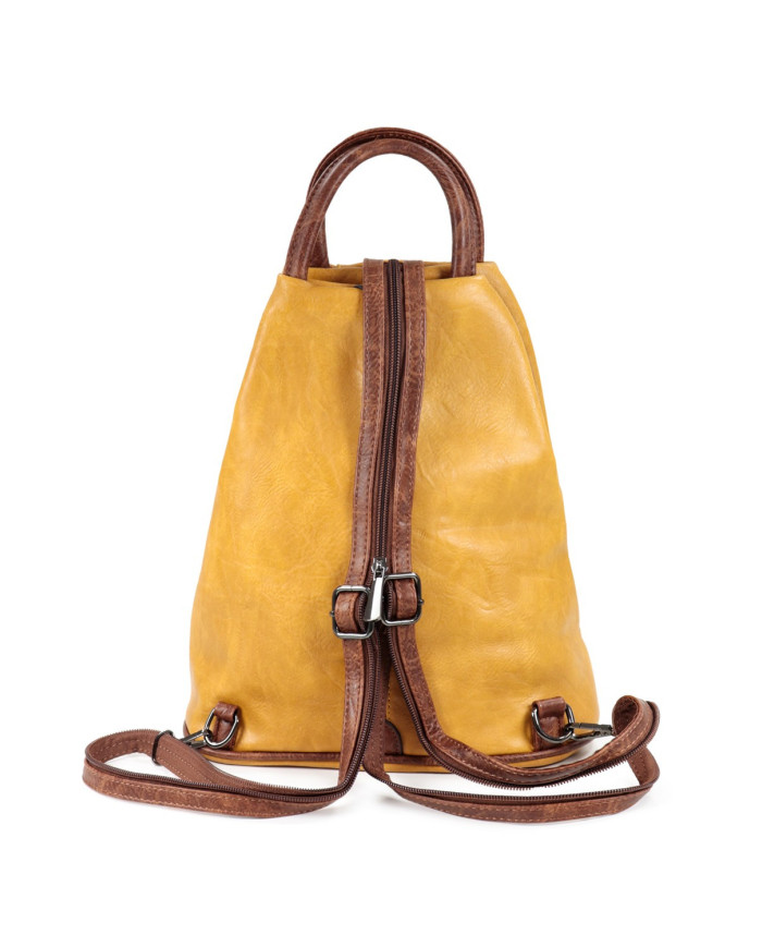Mochila Feminina Mostarda Tipo Saco