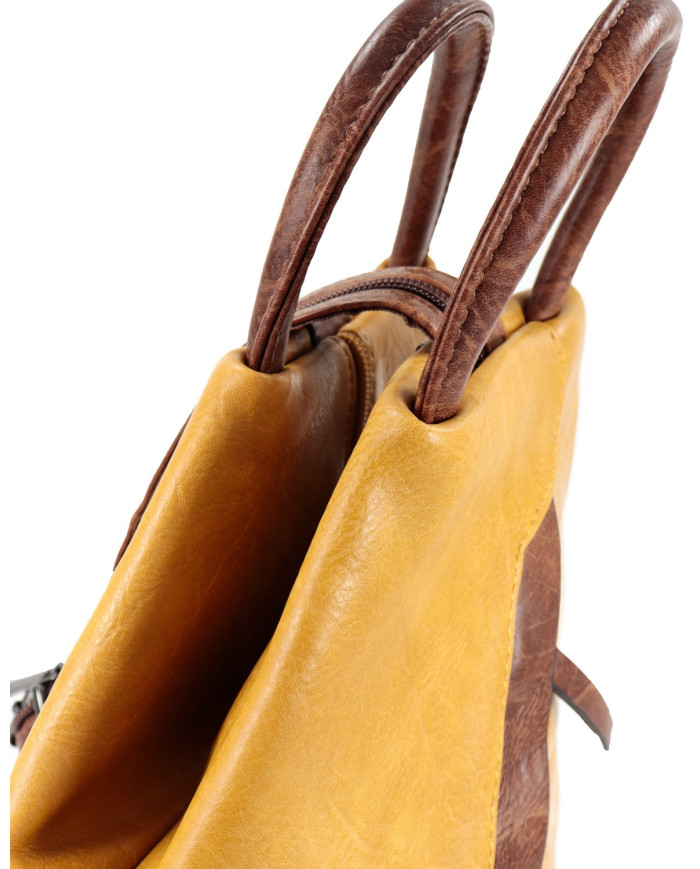 Mochila Feminina Mostarda Tipo Saco