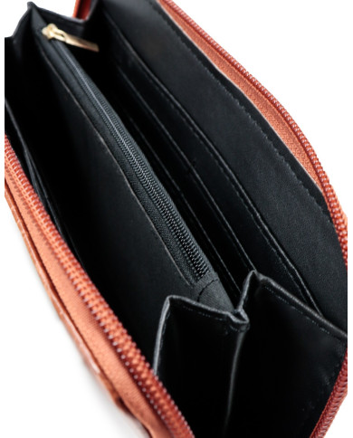 Women's Camel Wallet with Partitions