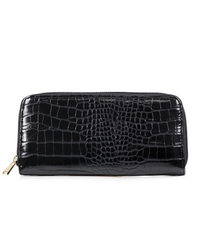 Cartera negra de mujeres con particiones