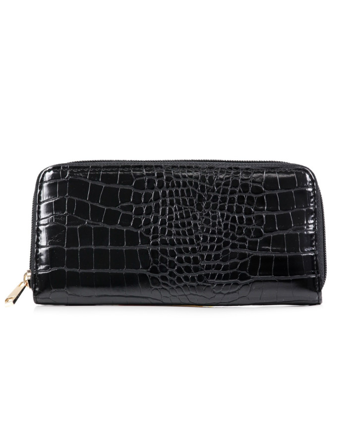 Cartera negra de mujeres con particiones