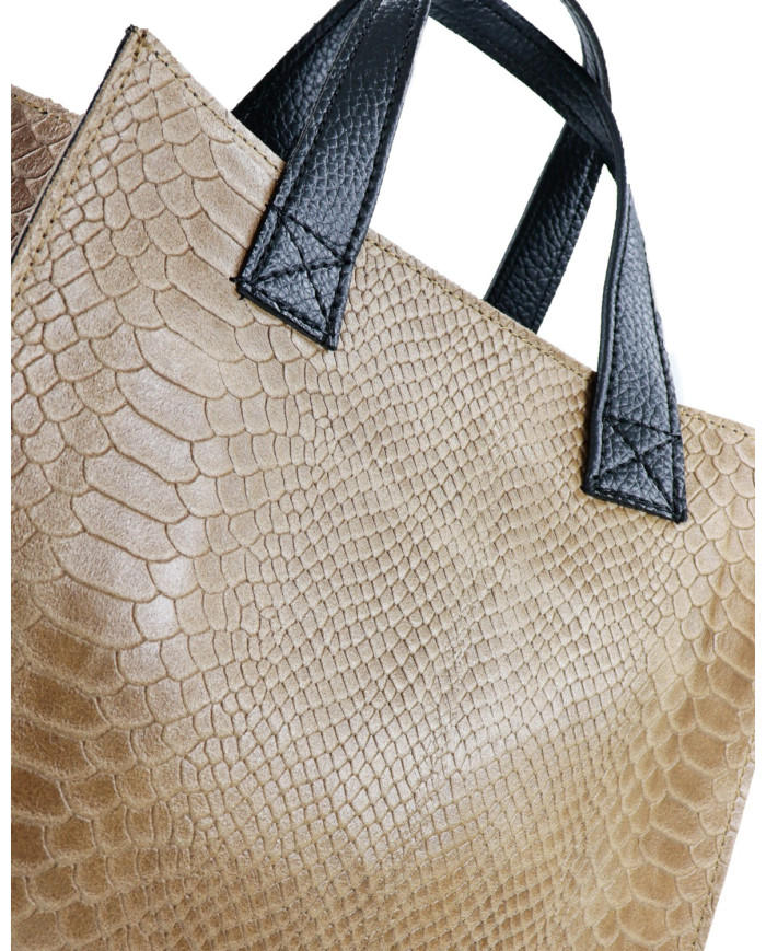 Hand Female Taupe Bag in Skin