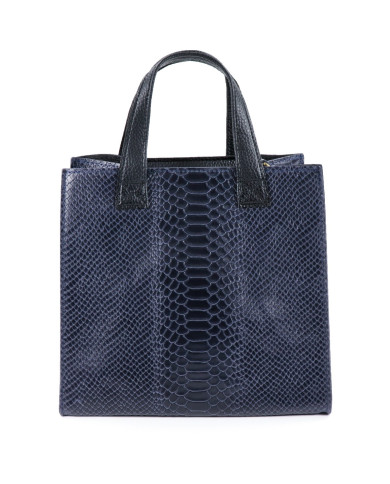 Women's Blue Hand Bag in Skin
