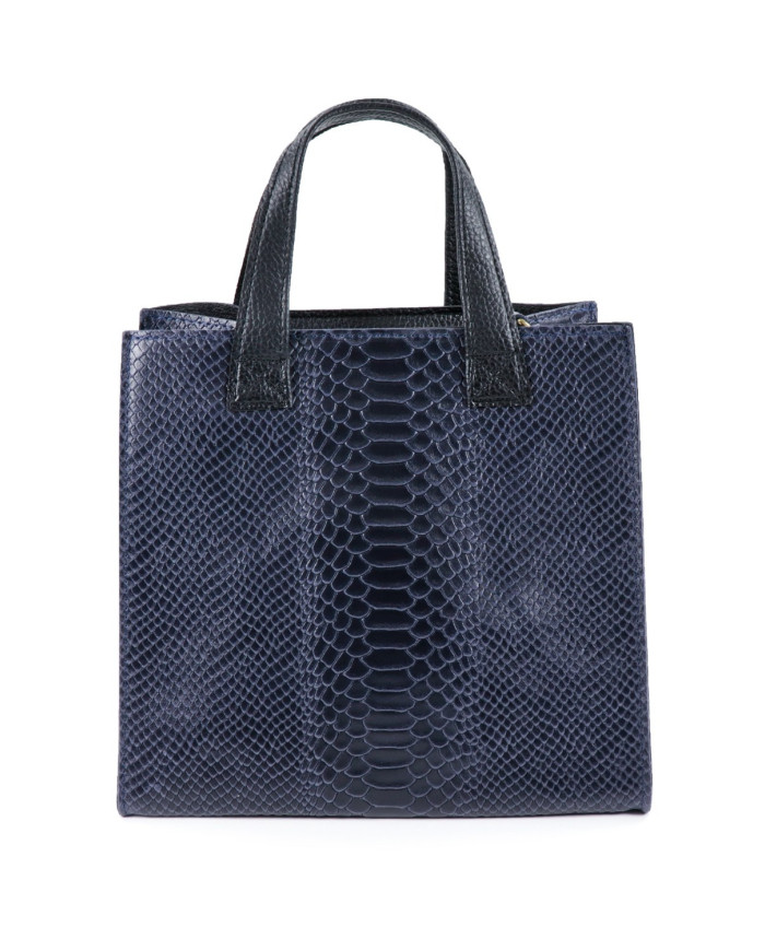 Women's Blue Hand Bag in Skin