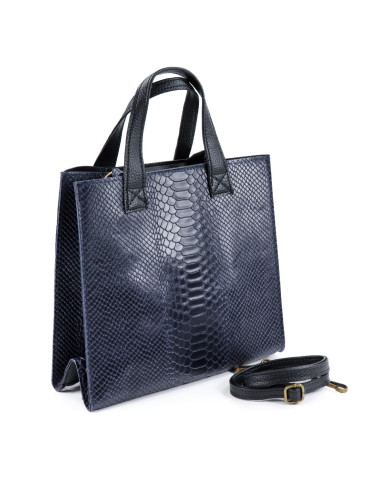 Women's Blue Hand Bag in Skin