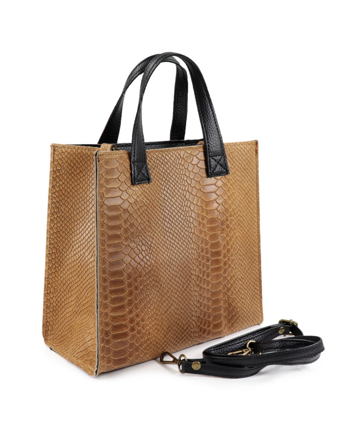 Bolsa de ropa de mujer en piel