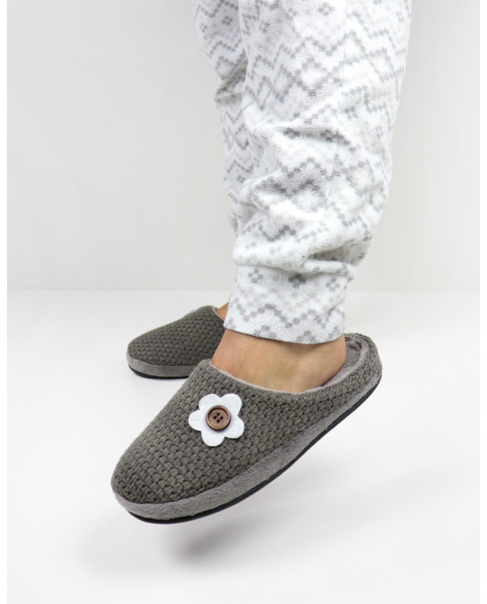 DeFonseca Ladies Room Slippers with Flower