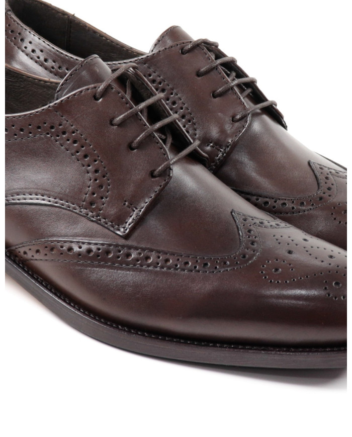 Sapatos Castanhos de Homem em Pele