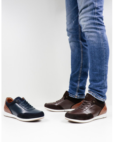 Men's Trainers with Details in Camurça Ginova