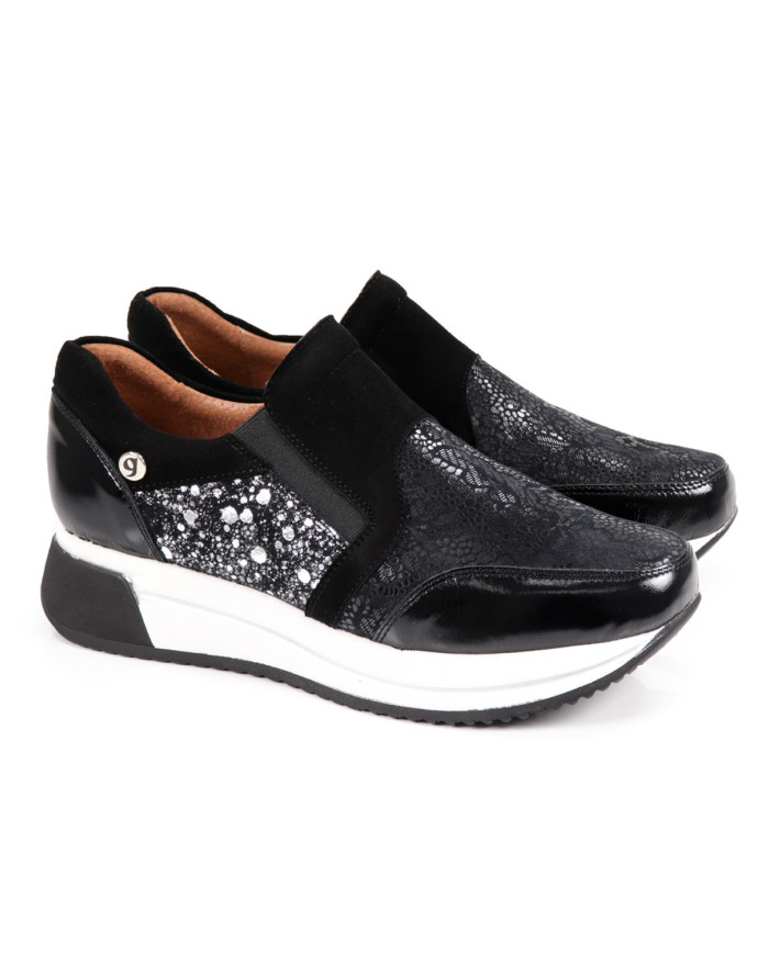 Women's Black Trainers Ginova without Wholesaler