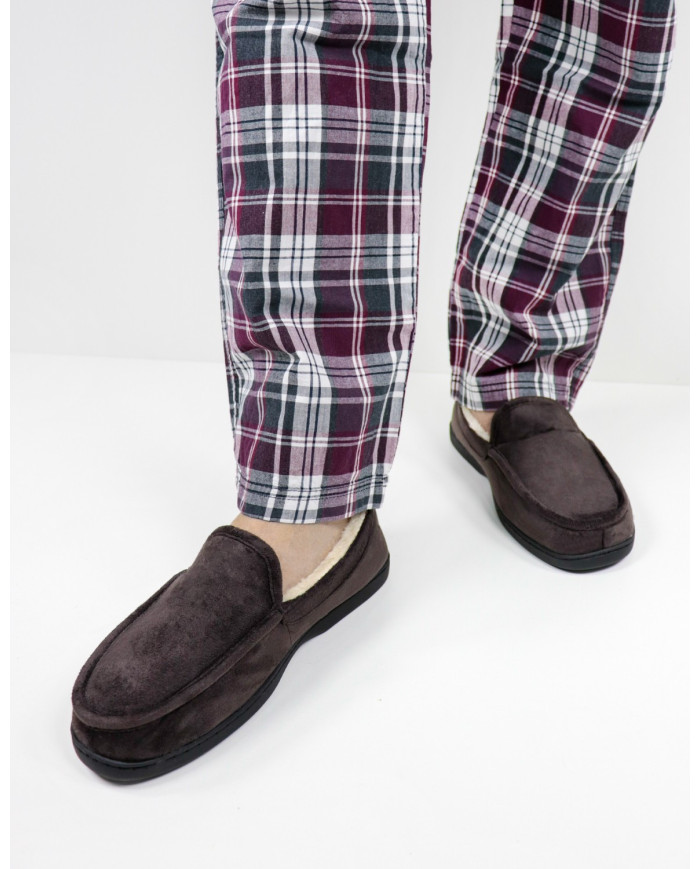 Pantufas de Man com Pelo