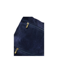 Mala Feminina Azul em Pele