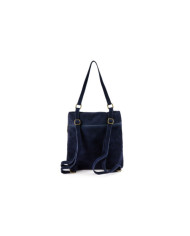 Mala Feminina Azul em Pele