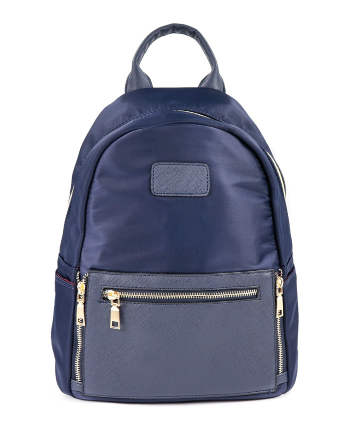 Women's Blue Backpack with Pocket on Front
