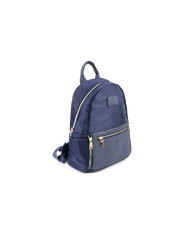 Women's Blue Backpack with Pocket on Front