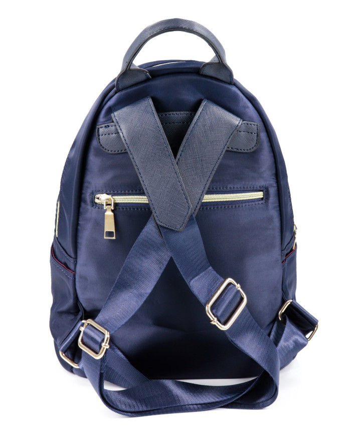 Women's Blue Backpack with Pocket on Front