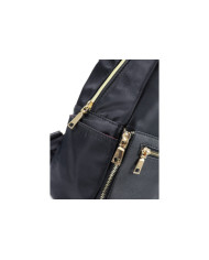 Mochila Preta de Mulher com Bolso na Frente