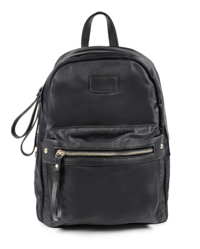 Damas Black Backpack con cierres