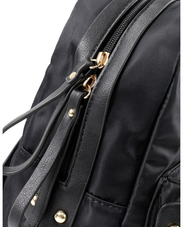 Damas Black Backpack con cierres