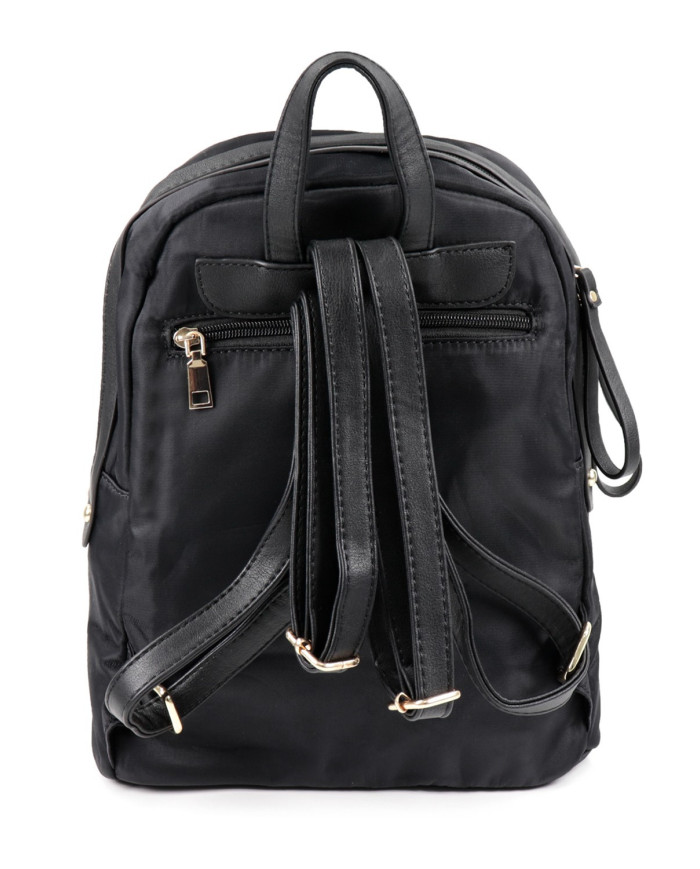 Mochila Preta de Senhora com Fechos