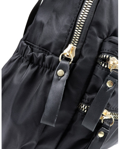 Black Backpack with Side Pockets