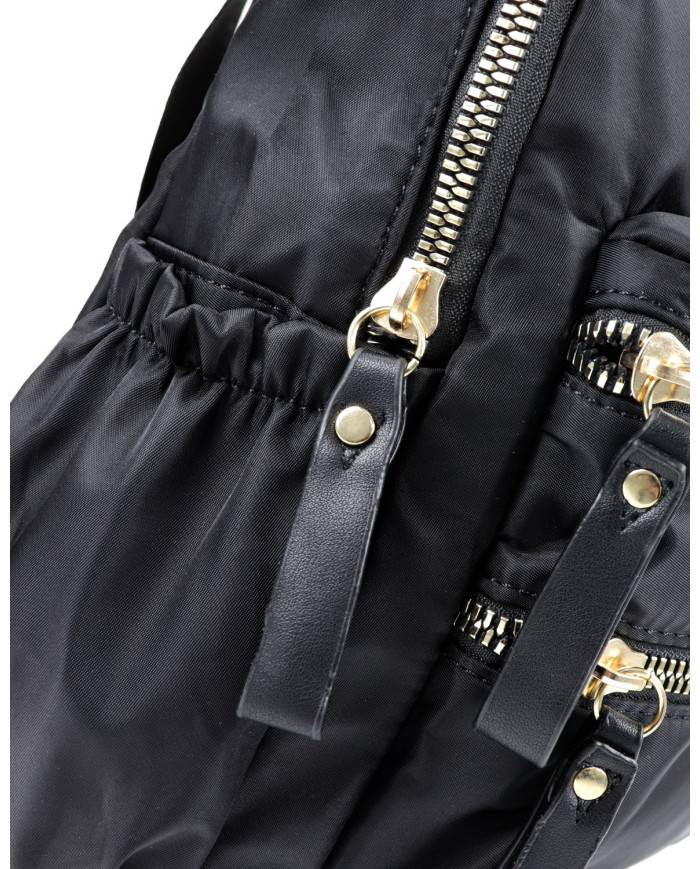 Black Backpack with Side Pockets