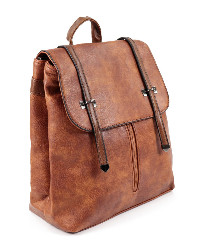 Mochila Camel com Fecho Frontal