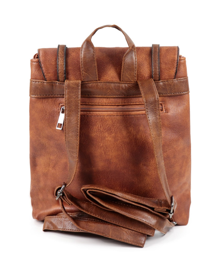 Mochila Camel com Fecho Frontal