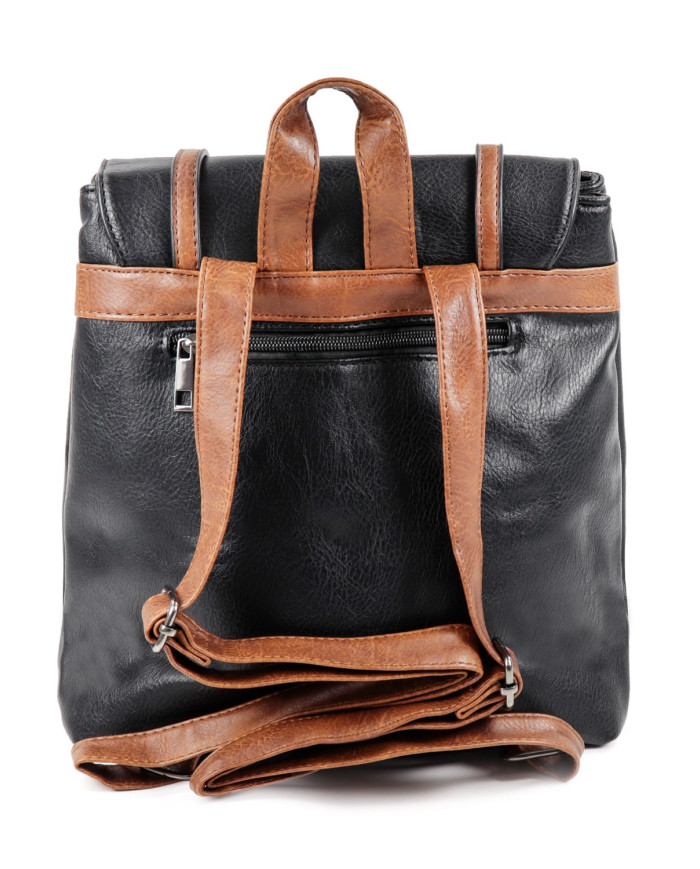 Mochila Preta com Fecho Frontal