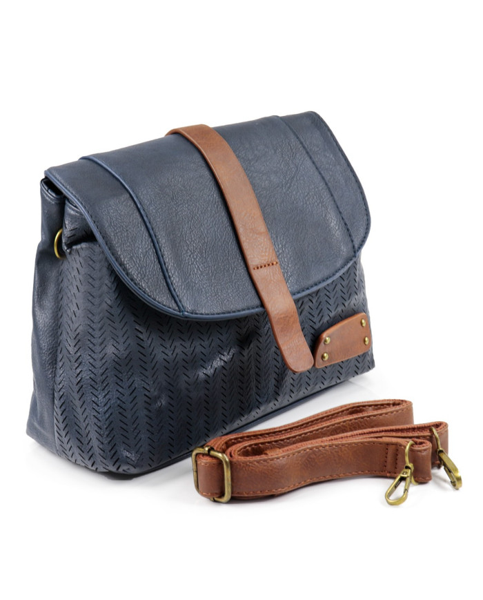 Mala de Senhora Azul de Duas Divisórias