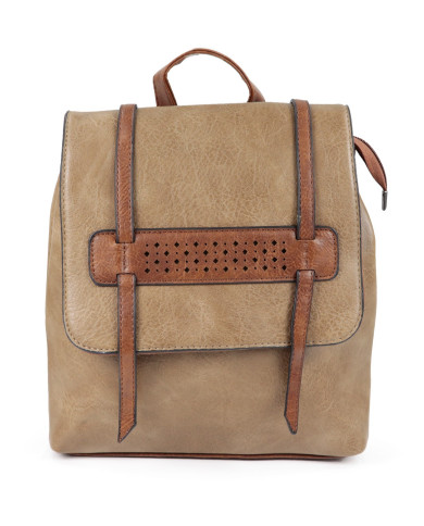 Adjustable Straps Women's Taupe Backpack